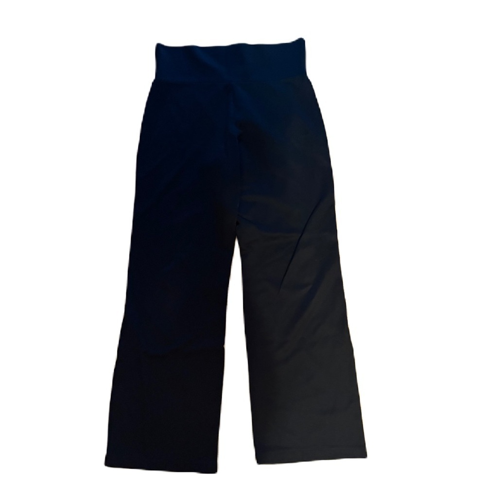 Jones New York Black Wide-Leg Track Pants High Waist Medium Sweatpants Jogger